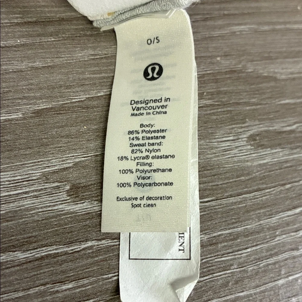 lululemon athletica White and Lime Green Visor